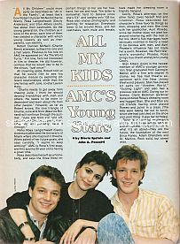All My Kids featuring Stan Albers, Rosa Langschwadt & Robert Duncan McNeill (Josh, Cecily and Charlie on soap opera, All My Children)
