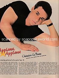 Applause, Applause for Christian LeBlanc of The Young and The Restless