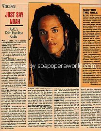 Who's New Interview with Keith Hamilton Cobb (Noah Keefer on the ABC soap opera, All My Children)