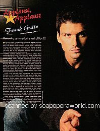 Applause, Applause for Frank Grillo (Hart Jessup on Guiding Light)
