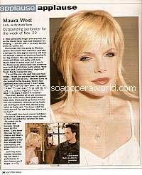Applause, Applause for Maura West (Carly, ATWT)