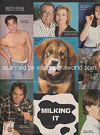 Photo Finish - Got Milk? with Eddie Cibrian and Rudolf Martin - Soap Opera Weekly 1995